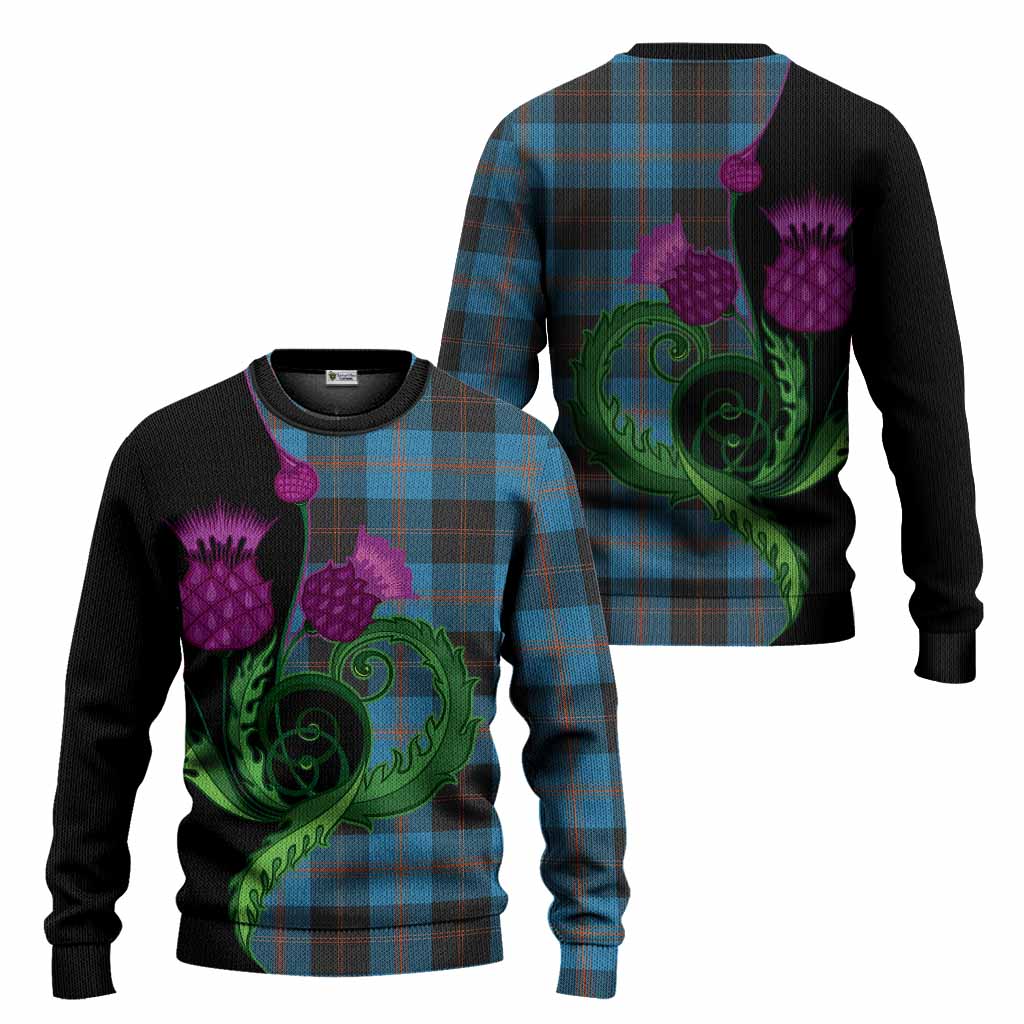 Horsburgh Tartan Knitted Sweater Traditional Scottish Thistle