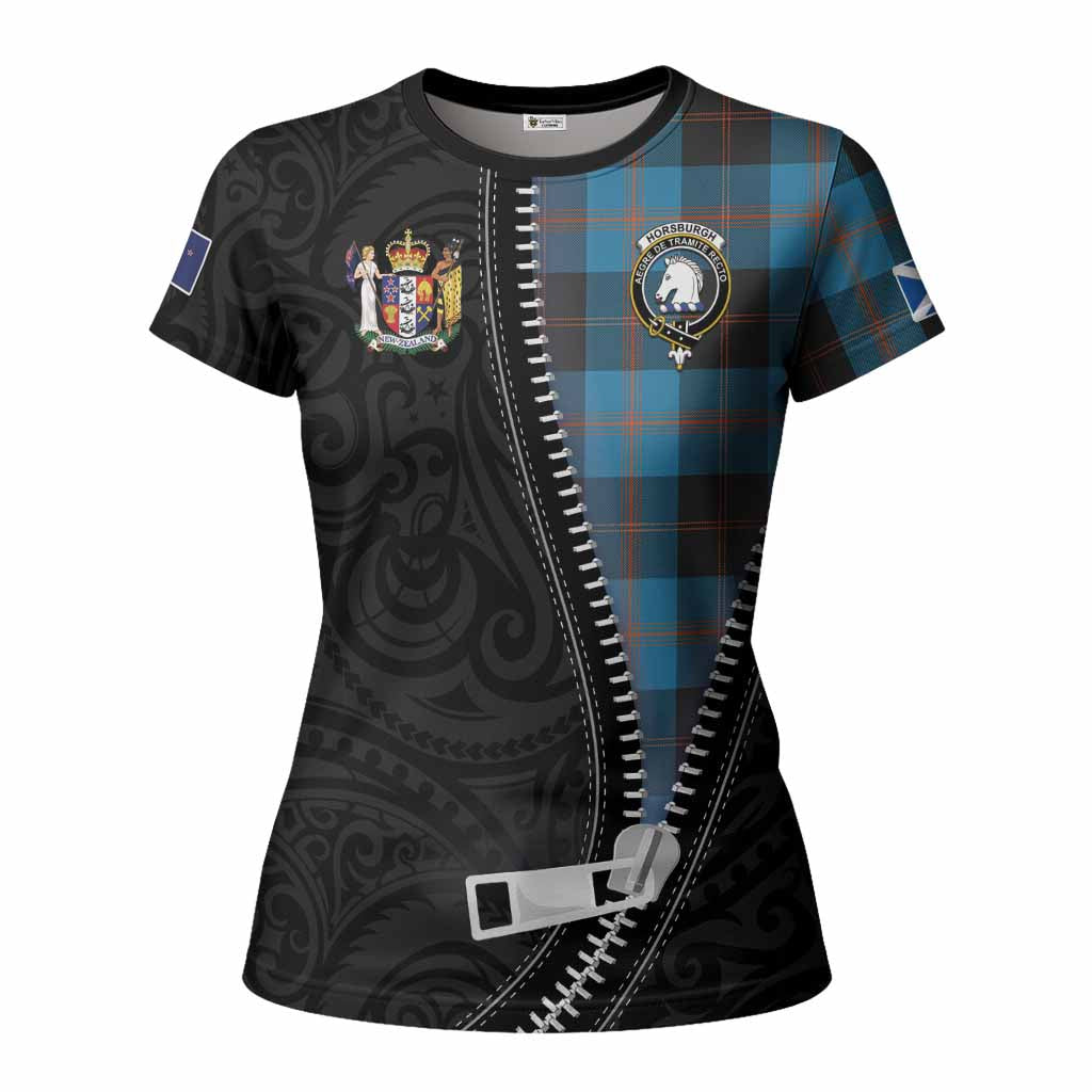 Horsburgh Tartan Women T shirt New Zealand Pattern Unique Zipper Stylized