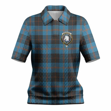 Horsburgh Tartan Women’s Polo Sweater Top with Family Crest