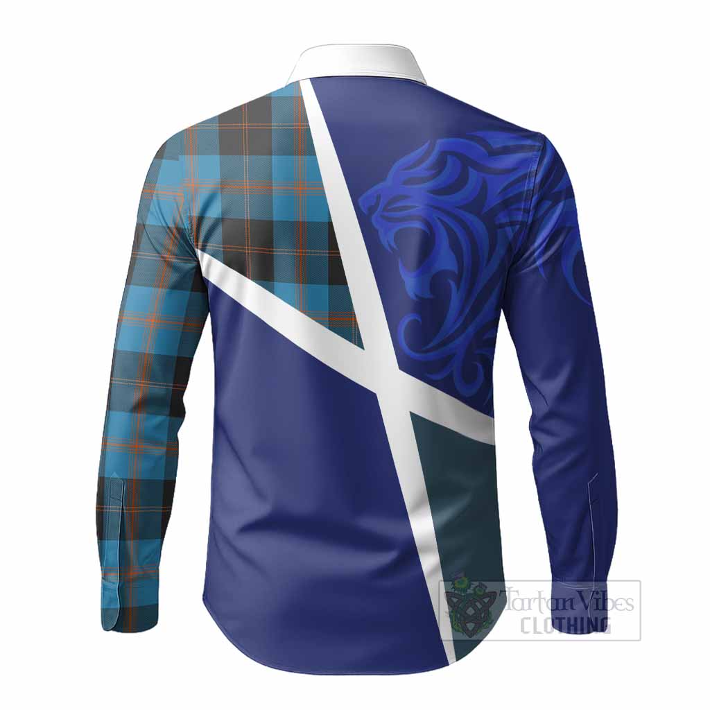Horsburgh The Scottish Football Crest Long Sleeve Button Shirts Lion-Tartan Army