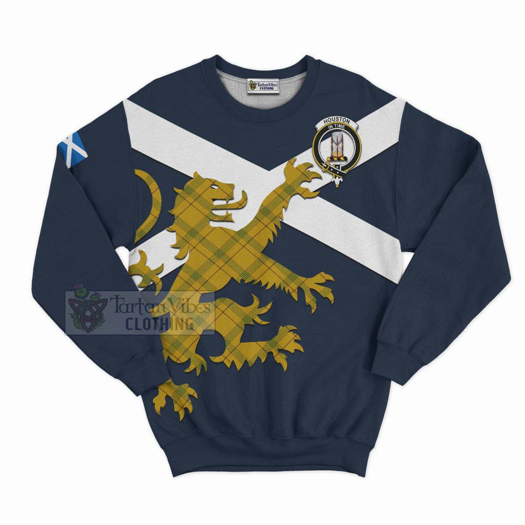 Houston Tartan Lion Rampant Sweatshirt Proudly Display Your Heritage with Alba Gu Brath and Clan Name Unisex - Tartan Vibes Clothing