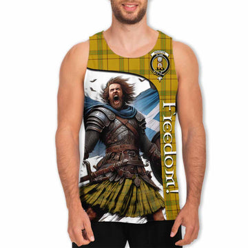 Houston Crest Tartan Men's Tank Top Inspired by the Freedom of Scottish Warrior Men - Tartan Vibes Clothing