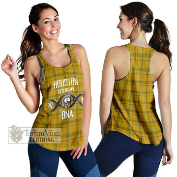 Houston Tartan Women's Racerback Tanks with Family Crest DNA In Me Style 4XL - Tartan Vibes Clothing
