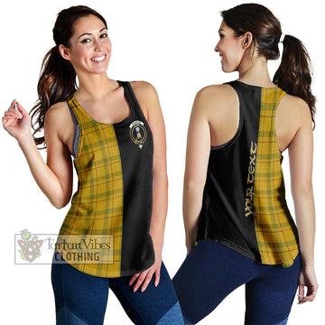 Houston Tartan Women's Racerback Tanks with Family Crest and Half Of Me Style 4XL - Tartan Vibes Clothing