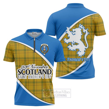 Houston Family Crest Tartan Zipper Polo Shirt Celebrate Saint Andrew's Day in Style Unisex - Tartan Vibes Clothing