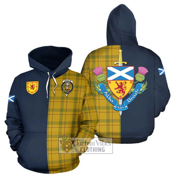 Houston Tartan Hoodie Alba with Scottish Lion Royal Arm Half Style Zip Hoodie - Tartan Vibes Clothing