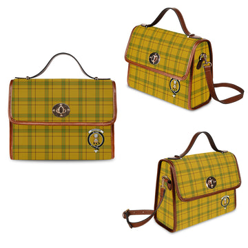 Houston Tartan Waterproof Canvas Bag with Family Crest