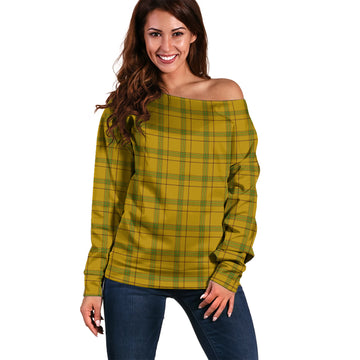 Houston Tartan Off Shoulder Women Sweater Women - Tartan Vibes Clothing