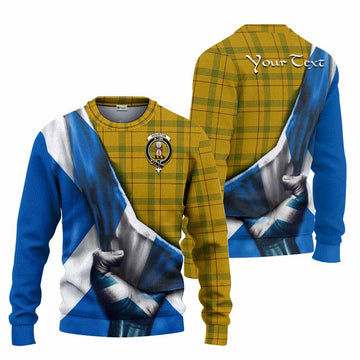 Houston Tartan Knitted Sweater with Family Crest Scotland Patriotic Style Unisex - Tartan Vibes Clothing