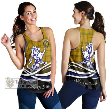 Houston Tartan Women's Racerback Tanks with Alba Gu Brath Regal Lion Emblem 4XL - Tartan Vibes Clothing
