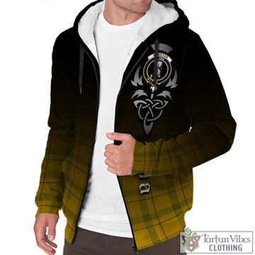 Houston Tartan Sherpa Hoodie Featuring Alba Gu Brath Family Crest Celtic Inspired Unisex - Tartan Vibes Clothing