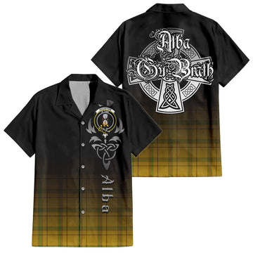 Houston Tartan Hawaiian Shirt Shirt Featuring Alba Gu Brath Family Crest Celtic Inspired Kid - Tartan Vibes Clothing