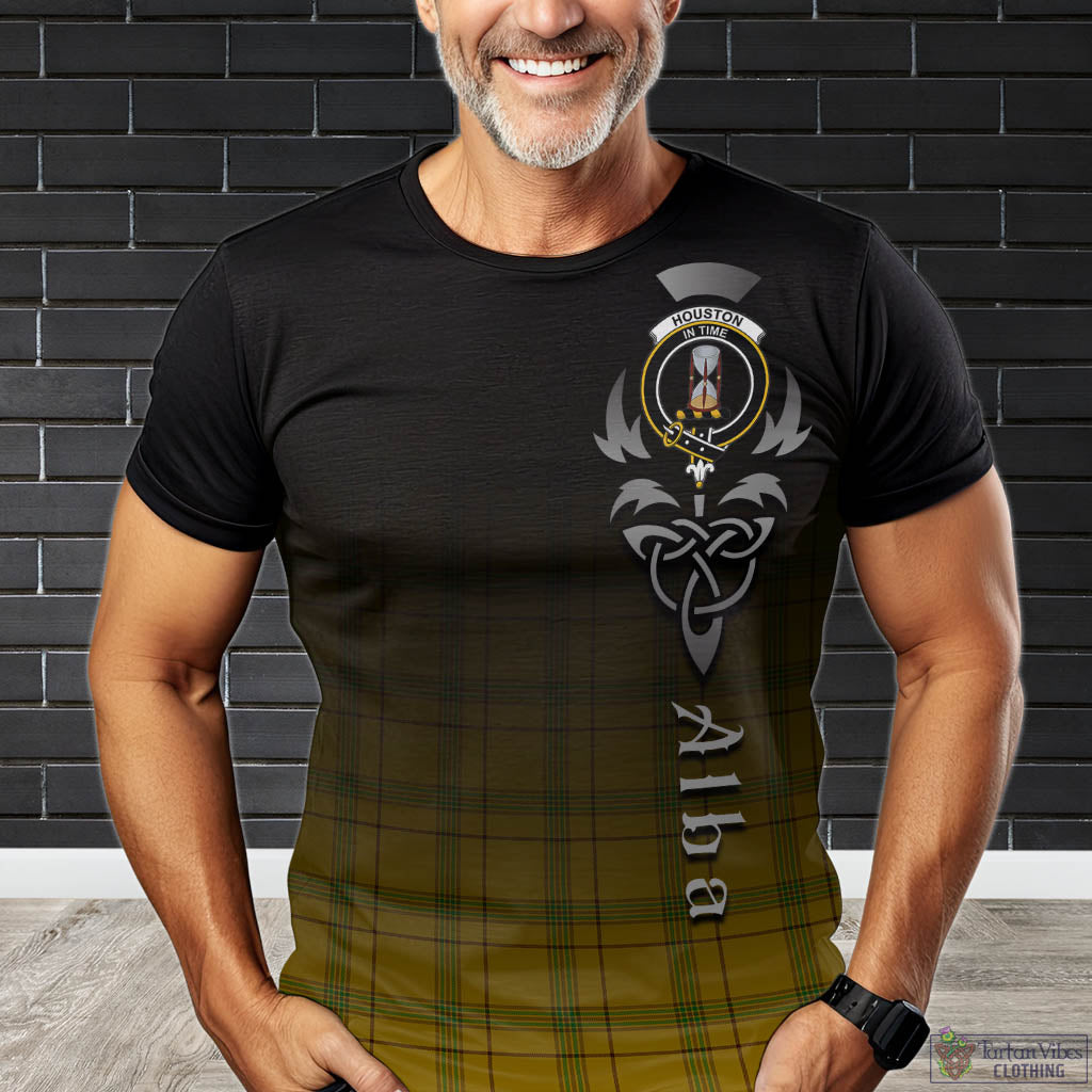Houston Tartan T-Shirt Featuring Alba Gu Brath Family Crest Celtic Inspired Kid's Shirt - Tartan Vibes Clothing