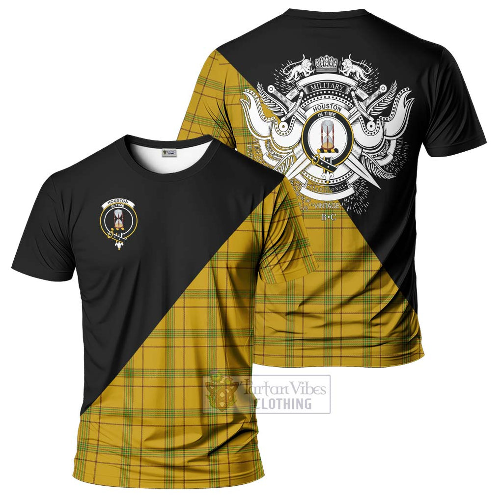 Houston Tartan T-Shirt with Family Crest and Military Logo Style Kid's Shirt - Tartan Vibes Clothing