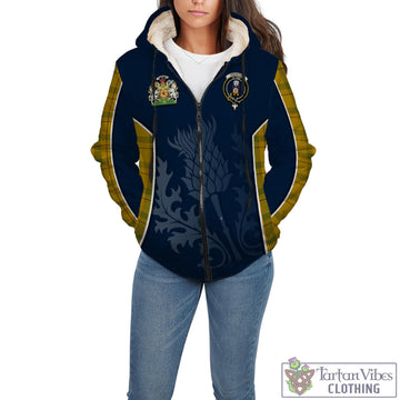 Houston Tartan Sherpa Hoodie with Family Crest and Scottish Thistle Vibes Sport Style Unisex - Tartan Vibes Clothing