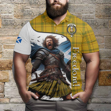 Houston Crest Tartan Polo Shirt Inspired by the Freedom of Scottish Warrior Kid - Tartan Vibes Clothing