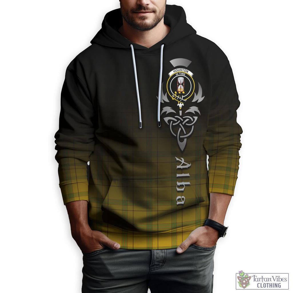 Houston Tartan Hoodie Featuring Alba Gu Brath Family Crest Celtic Inspired Zip Hoodie - Tartan Vibes Clothing