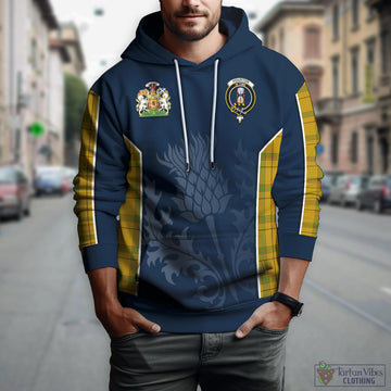 Houston Tartan Hoodie with Family Crest and Scottish Thistle Vibes Sport Style