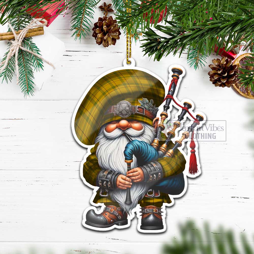 Houston Tartan Bagpiper Gnome Christmas Ornament - Tartan Vibes Clothing