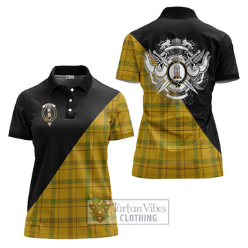 Houston Tartan Women's Polo Shirt with Family Crest and Military Logo Style Women - Tartan Vibes Clothing