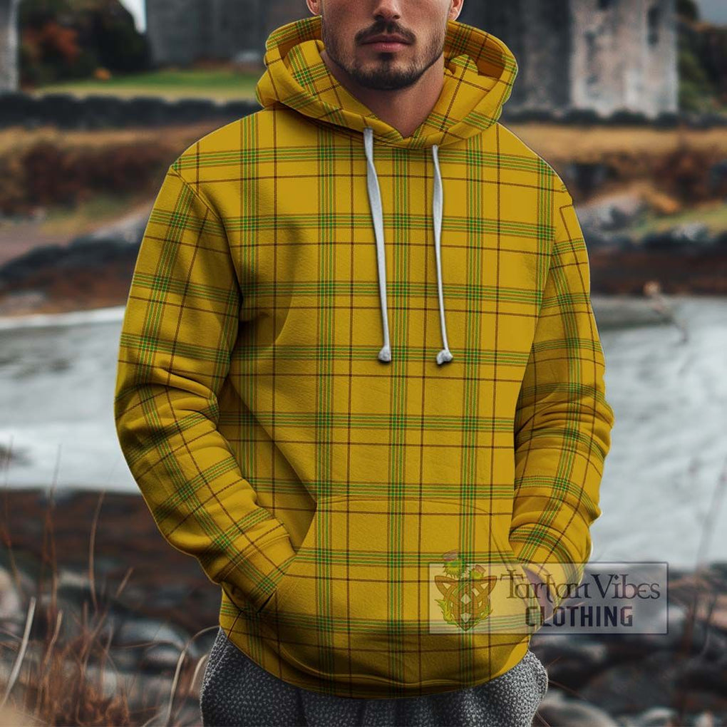 Houston Tartan Cotton Hoodie Zip Hoodie - Tartan Vibes Clothing