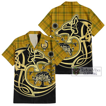 Houston Tartan Hawaiian Shirt with Family Crest Celtic Wolf Style Kid - Tartan Vibes Clothing