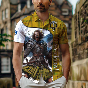 Houston Crest Tartan Hawaiian Shirt Inspired by the Freedom of Scottish Warrior Kid - Tartan Vibes Clothing
