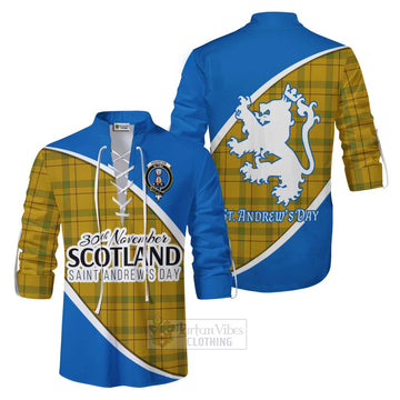 Houston Family Crest Tartan Ghillie Kilt Shirt Celebrate Saint Andrew's Day in Style Men - Tartan Vibes Clothing