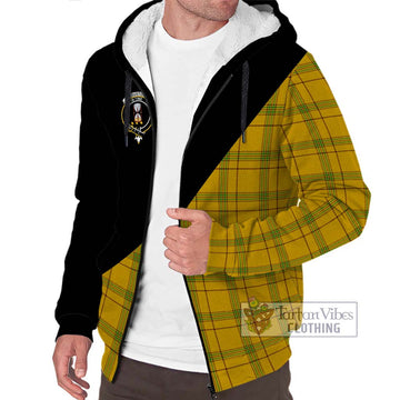 Houston Tartan Sherpa Hoodie with Family Crest and Military Logo Style Unisex S - Tartan Vibes Clothing