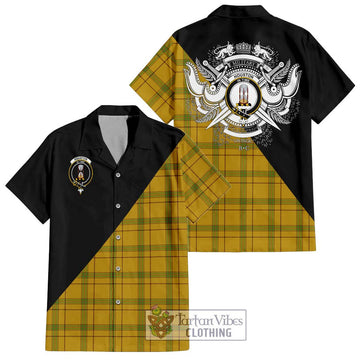 Houston Tartan Hawaiian Shirt with Family Crest and Military Logo Style Kid - Tartan Vibes Clothing