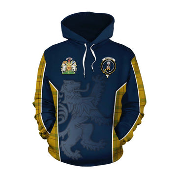 Houston Tartan Cotton Hoodie with Family Crest and Lion Rampant Vibes Sport Style Pullover Hoodie XS - Tartan Vibes Clothing