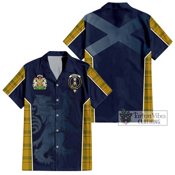 Houston Tartan Hawaiian Shirt with Family Crest and Lion Rampant Vibes Sport Style Kid - Tartan Vibes Clothing