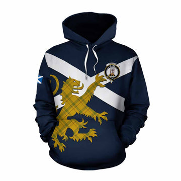 Houston Tartan Lion Rampant Cotton Hoodie Proudly Display Your Heritage with Alba Gu Brath and Clan Name Pullover Hoodie XS - Tartan Vibes Clothing