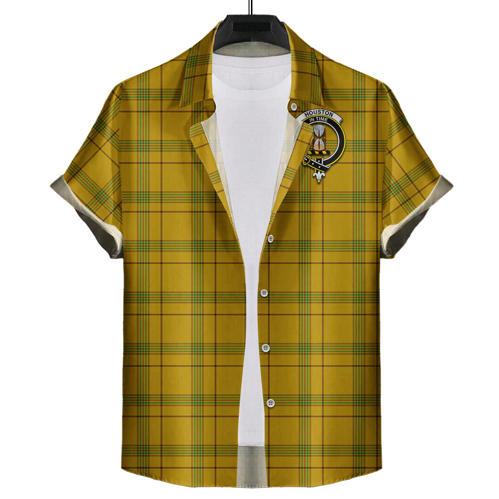 Houston Tartan Hawaiian Shirt with Family Crest Kid - Tartan Vibes Clothing