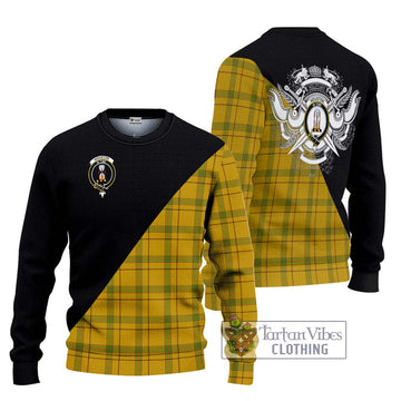 Houston Tartan Ugly Sweater with Family Crest and Military Logo Style Unisex - Tartan Vibes Clothing
