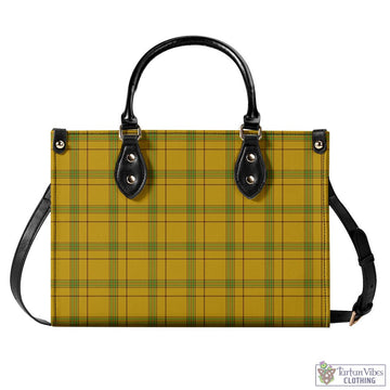 Houston Tartan Luxury Leather Handbags L - Tartan Vibes Clothing