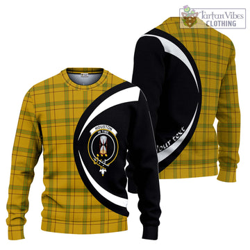 Houston Tartan Ugly Sweater with Family Crest Circle Style Unisex - Tartan Vibes Clothing