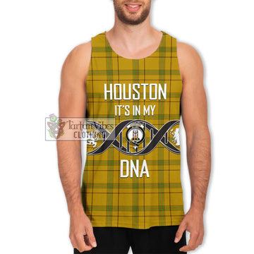Houston Tartan Men's Tank Top with Family Crest DNA In Me Style Men - Tartan Vibes Clothing