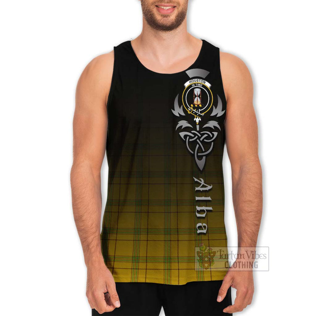 Houston Tartan Men's Tank Top Featuring Alba Gu Brath Family Crest Celtic Inspired Men - Tartan Vibes Clothing