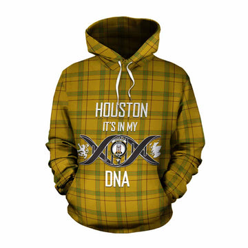 Houston Tartan Cotton Hoodie with Family Crest DNA In Me Style Pullover Hoodie XS - Tartan Vibes Clothing