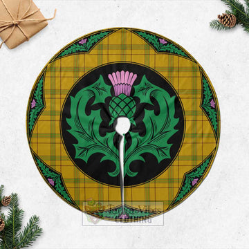 Houston Tartan Christmas Tree Skirt Scottish Thistle Style Casual Tree Skirts - Tartan Vibes Clothing