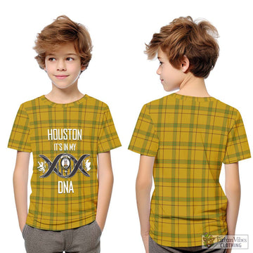 Houston Tartan Kid T-Shirt with Family Crest DNA In Me Style Youth XL Size14 - Tartan Vibes Clothing