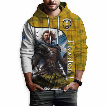 Houston Crest Tartan Hoodie Inspired by the Freedom of Scottish Warrior Pullover Hoodie - Tartan Vibes Clothing