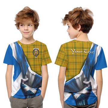 Houston Tartan Kid T-Shirt with Family Crest Scotland Patriotic Style Youth XL Size14 - Tartan Vibes Clothing