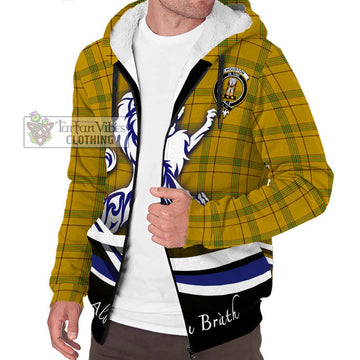 Houston Tartan Sherpa Hoodie with Alba Gu Brath Regal Lion Emblem Unisex S - Tartan Vibes Clothing