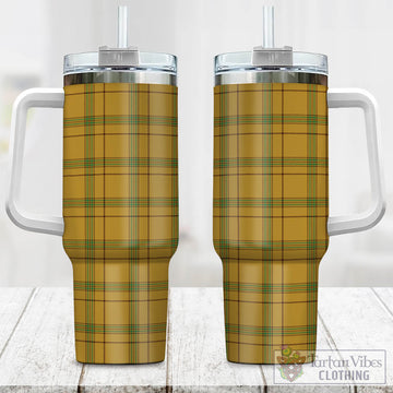 Houston Tartan Tumbler with Handle One Size 40 OZ - Tartan Vibes Clothing