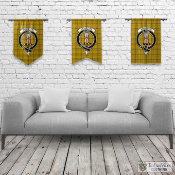 Houston Tartan Gonfalon, Tartan Banner with Family Crest Rectangle - Tartan Vibes Clothing