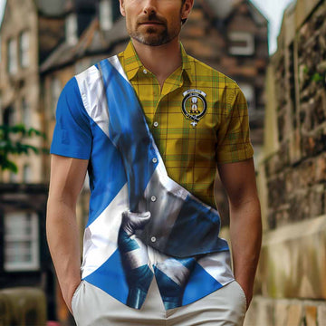 Houston Tartan Hawaiian Shirt with Family Crest Scotland Patriotic Style Kid - Tartan Vibes Clothing