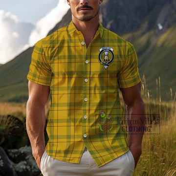 Houston Tartan Cotton Hawaiian Shirt with Family Crest Kid - Tartan Vibes Clothing