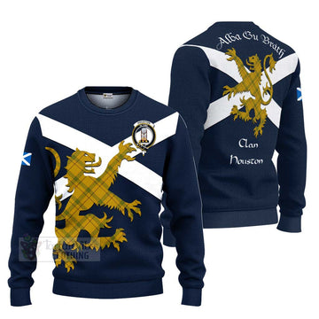 Houston Tartan Lion Rampant Ugly Sweater Proudly Display Your Heritage with Alba Gu Brath and Clan Name Unisex - Tartan Vibes Clothing